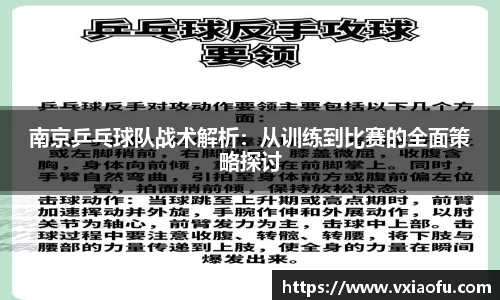南京乒乓球队战术解析：从训练到比赛的全面策略探讨